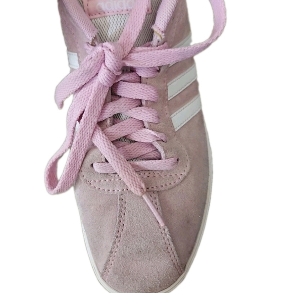 Adidas Women’s Pink Suede Courtside Sneakers Classic Sporty Casual Shoe 9 - Picture 11 of 15